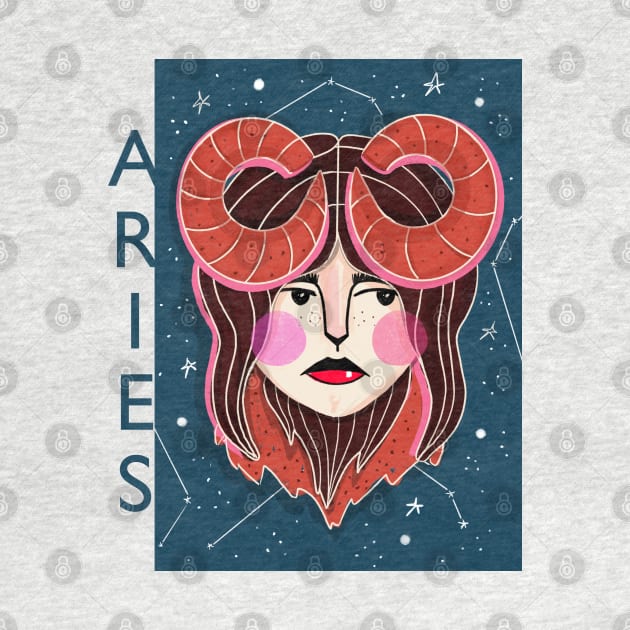 ARIES GIRL by NICHOLACOWDERYILLUSTRATIONS 